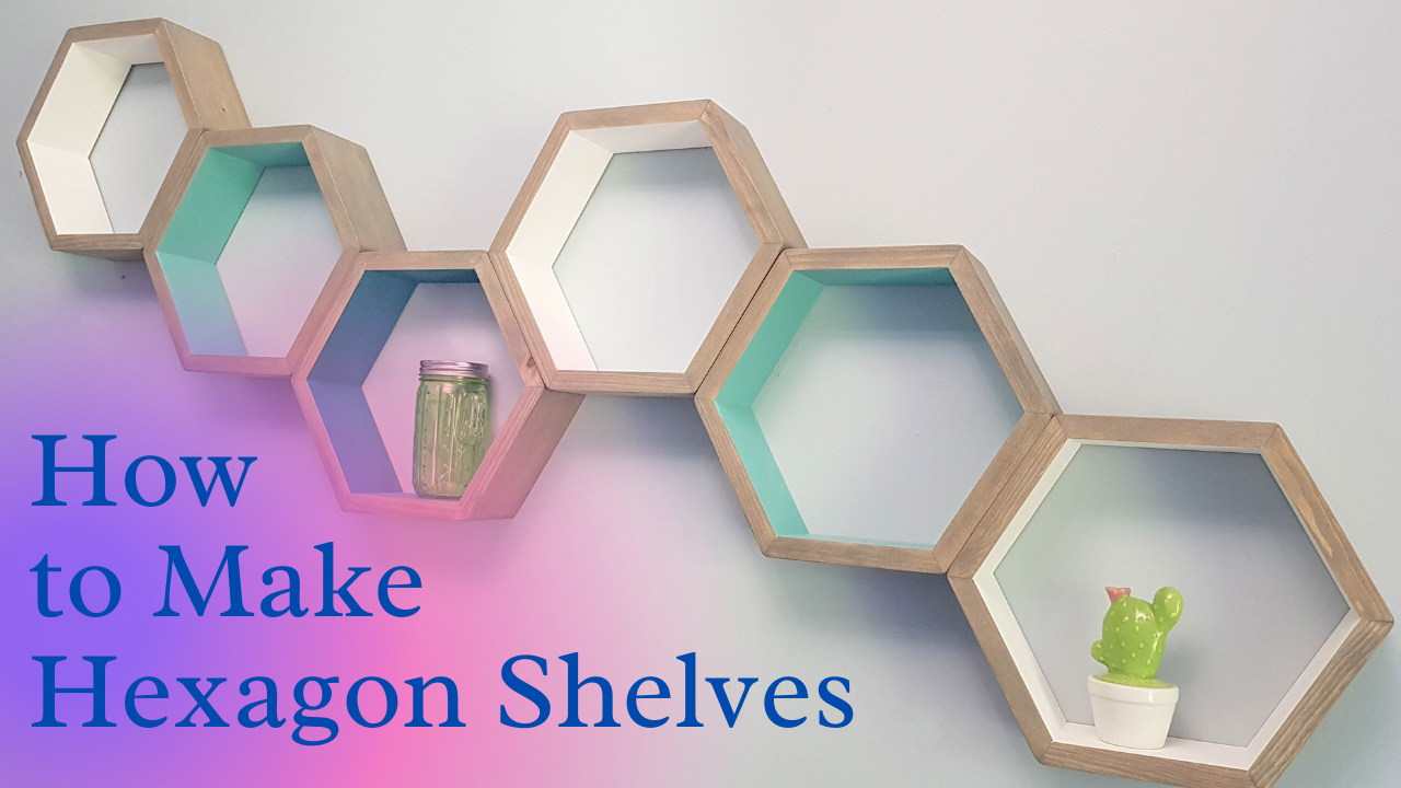 How To Make Hexagon Shelves Wood Chip Decor   Blue And Green Modern Gradient Business YouTube Thumbnail 